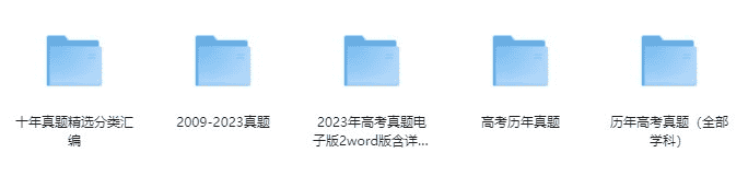 2009年至2023年全国各省份各科目高考真题汇总