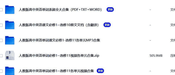 人教版高中英语一二三年级教学资料合集